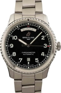 Mens Pre-Owned Breitling Aviator 8