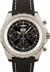 Breitling Bentley 48.7MM Stainless Steel, Fabric Strap Black Index Dial Chronograph (2006)