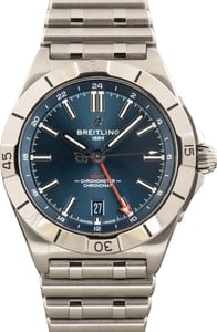 Pre-owned Breitling Chronomat GMT Blue Dial
