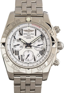 Pre-owned Breitling Chronomat 44 Stainless Steel White Dial