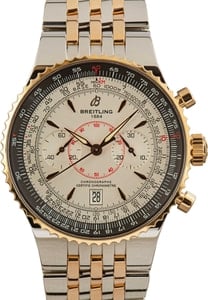 Breitling Montbrillant White Index Dial, Breitling Papers 47MM Steel & 18k Yellow Gold (2008)
