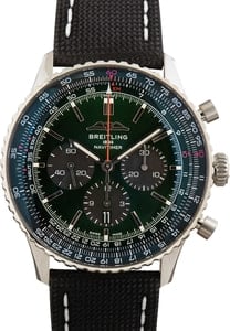 Pre-owned Breitling Navitimer B01 Chronograph 46 Green Dial