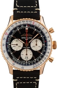 Breitling Navitimer 18k Red Gold Black Dial