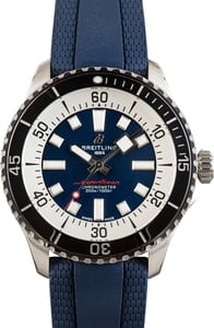 Pre-owned Men's Breitling Superocean Automatic 44 Blue Dial