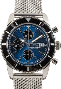 Used Steel Breitling Superocean Heritage 46 Blue Dial