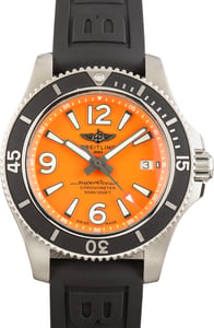 Used Stainless Steel Breitling Superocean Automatic Orange Dial