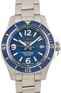Men's Breitling Superocean Blue Arabic Dial