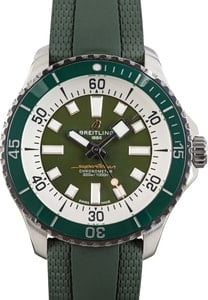 Breitling Superocean Automatic 44 Green Dial & Rubber Strap