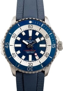 Pre-owned Breitling Superocean Automatic 46 Blue Dial