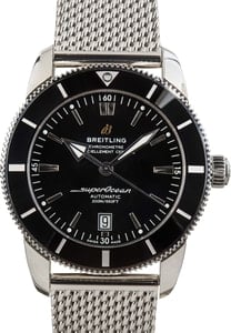 Pre-owned Breitling Superocean Heritage B20 46 Black Index Dial