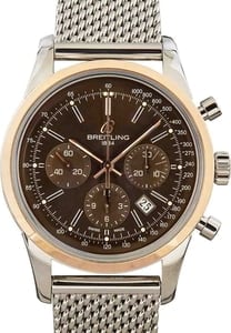 Breitling Transocean Chronograph Stainless Steel & Rose Gold