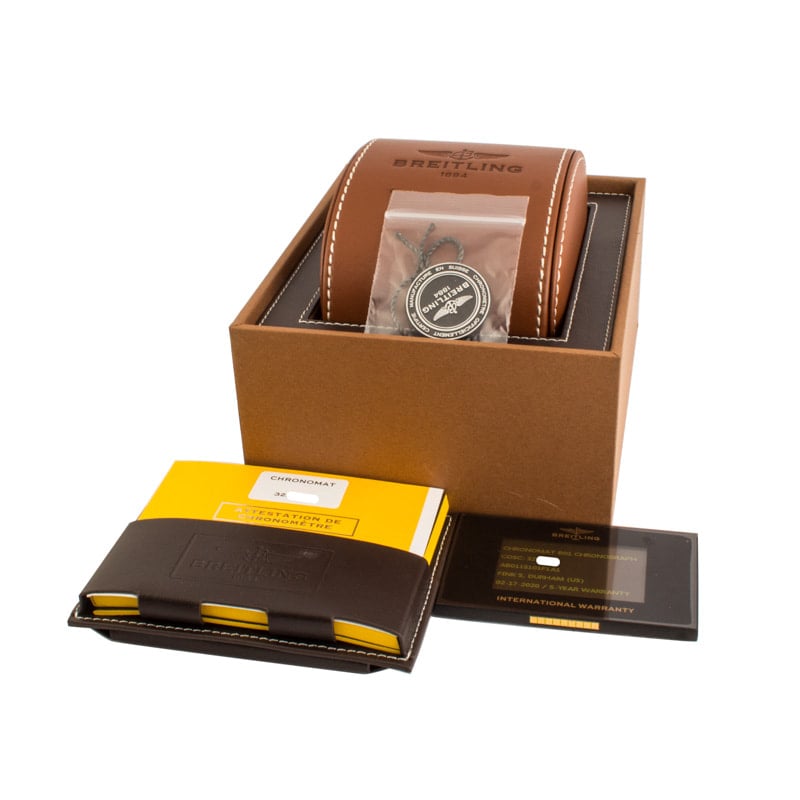 Pre-owned Breitling Chronomat Chronograph 44 Slate Dial