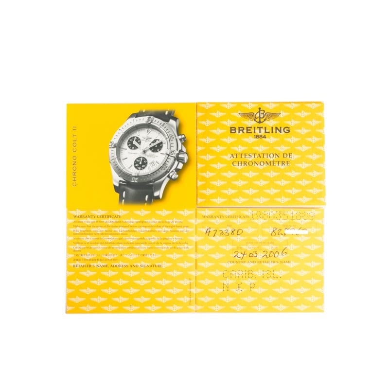 Pre-owned Breitling Chrono Colt II Stainless Steel