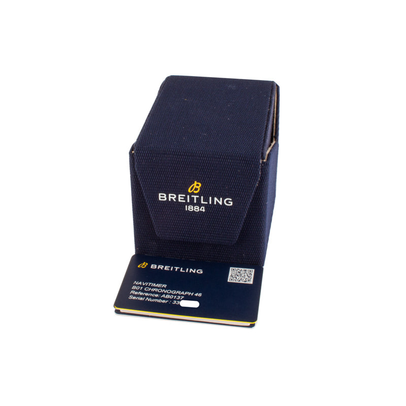 Pre-owned Breitling Navitimer B01 Chronograph 46 Black Dial