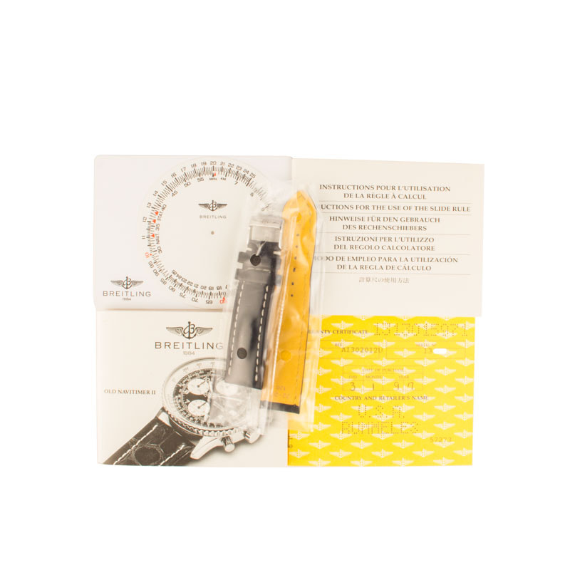 Pre-owned Breitling Old Navitimer Black Index Dial