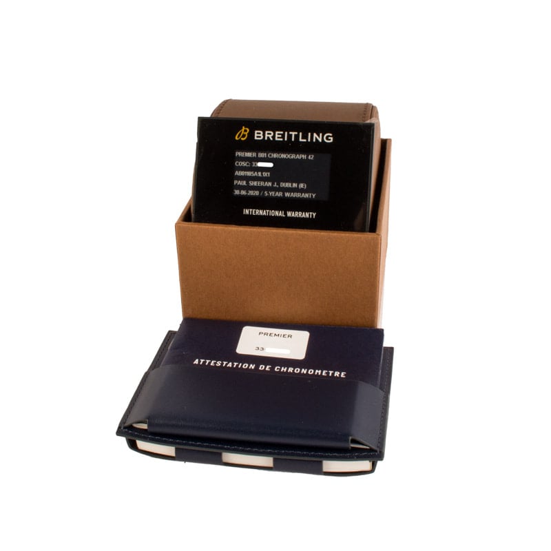 Pre-owned Breitling Premier B01 Bentley British Racing Green
