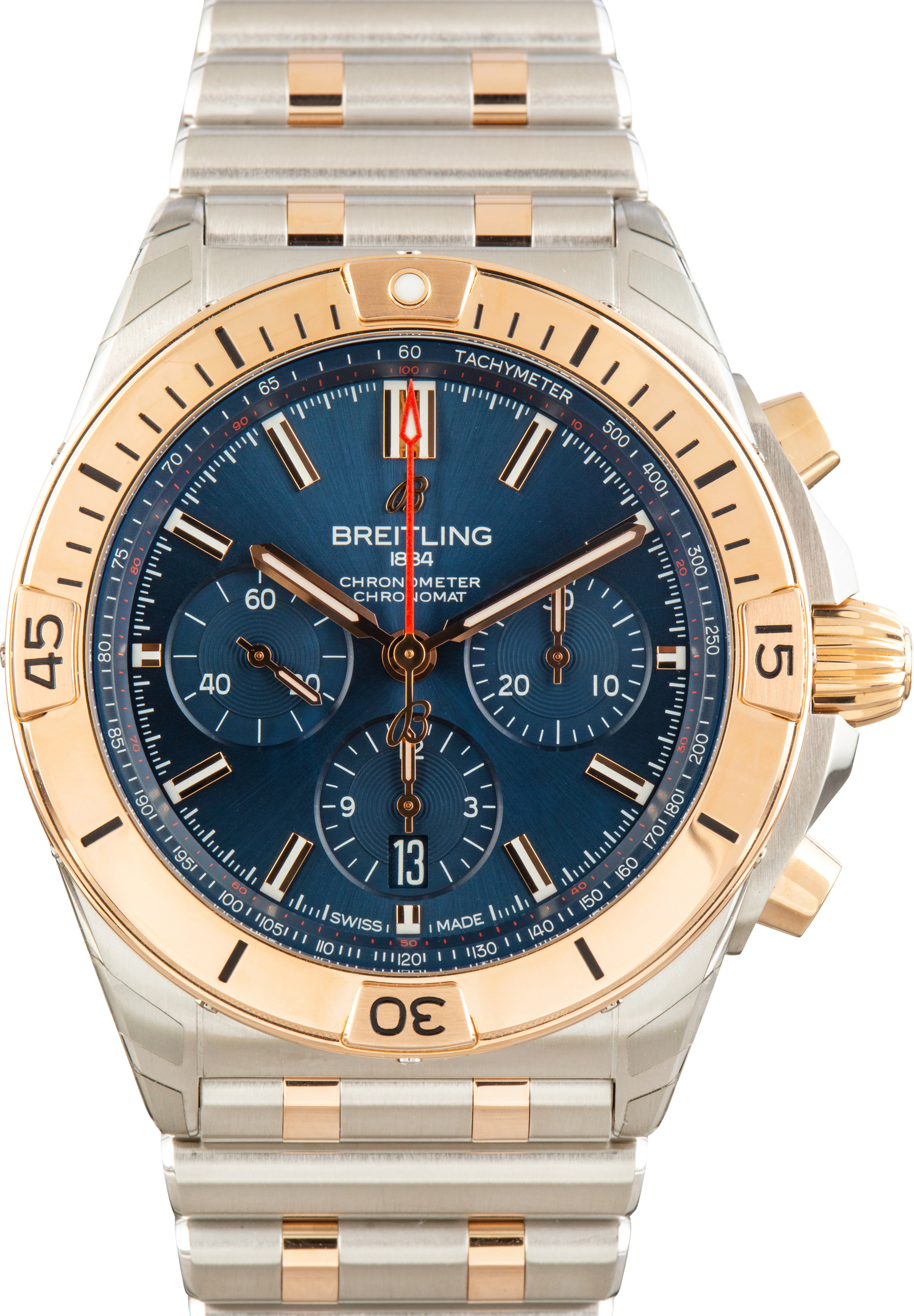Chronomat B01 42 Stainless Steel & 18k Red Gold Blue Dial