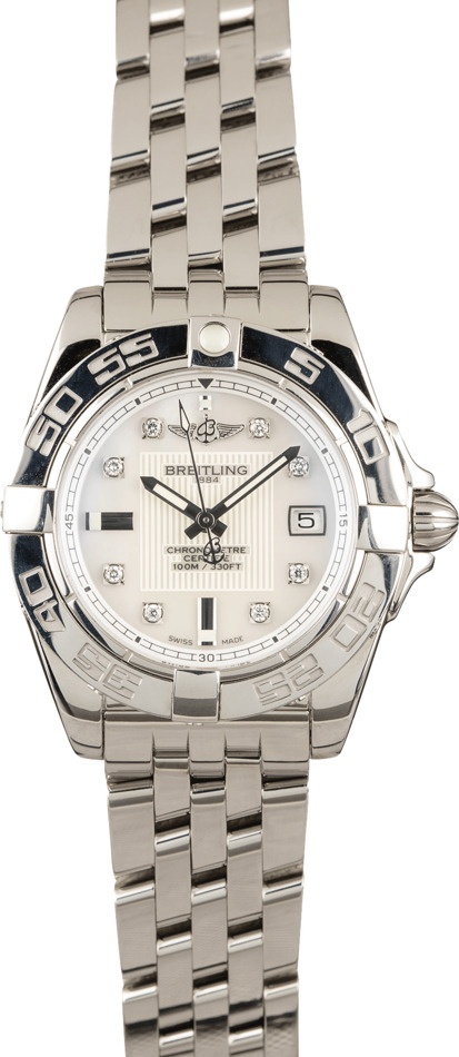 New Breitling Galactic 32 Stainless Steel Diamond Dial