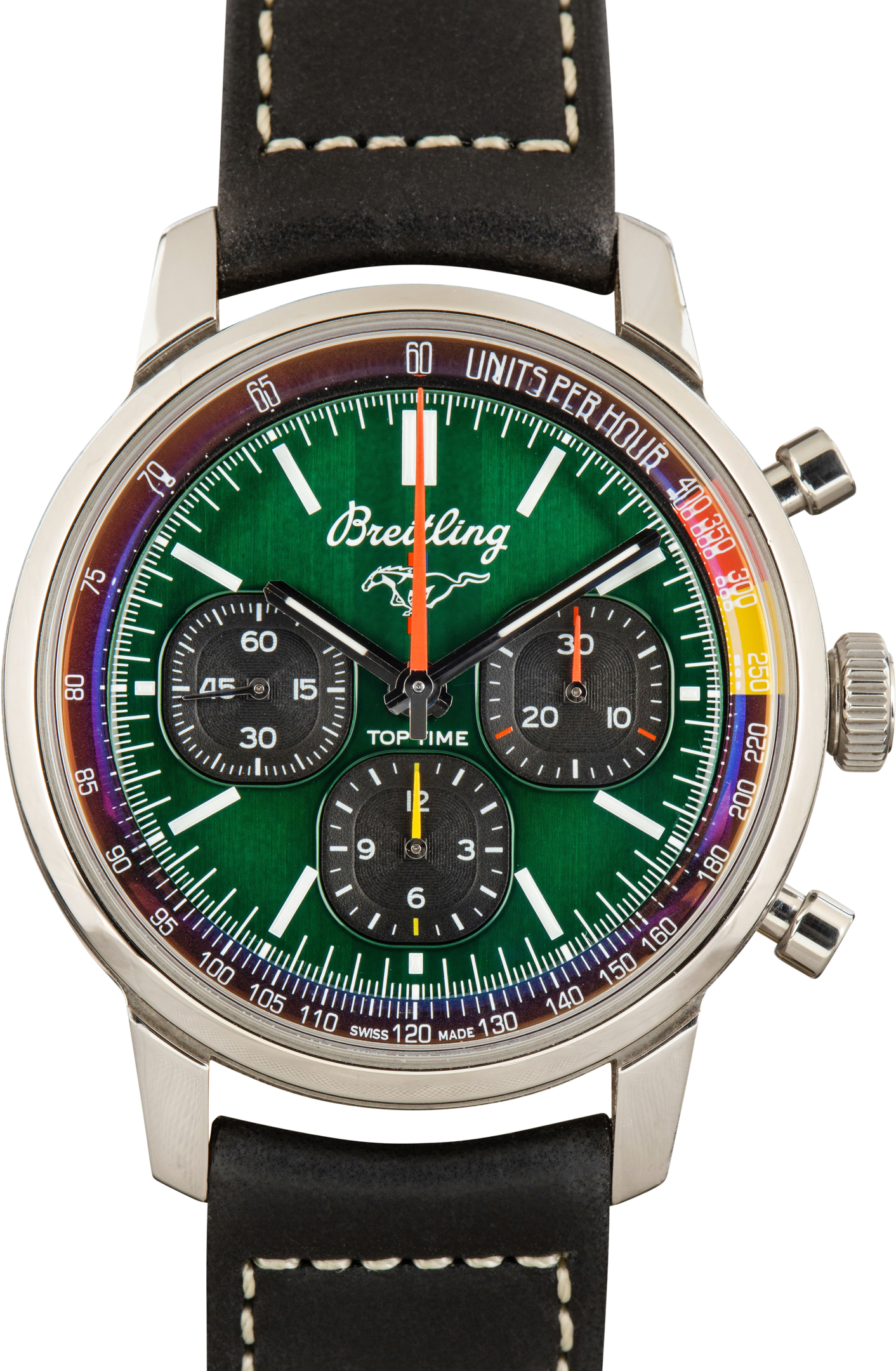 ブライトリング　ノベルティ　ボストンバッグ　新品　BREITLING グリーン Buy Used Breitling Top Time AB01762A1L1X1 | Bob's Watches - Sku