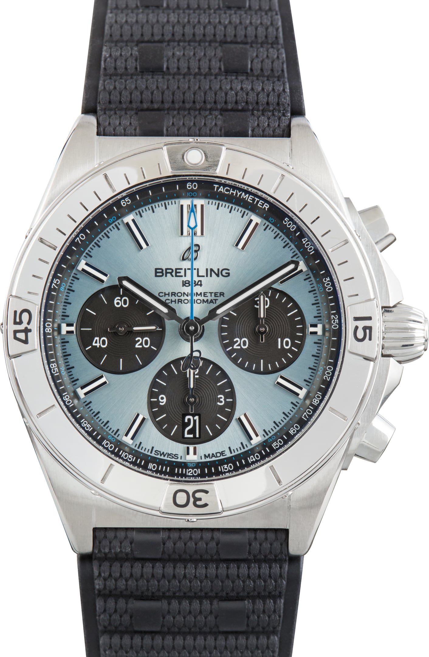 Used Breitling Chronomat Chronograph B01 Ice Blue Dial