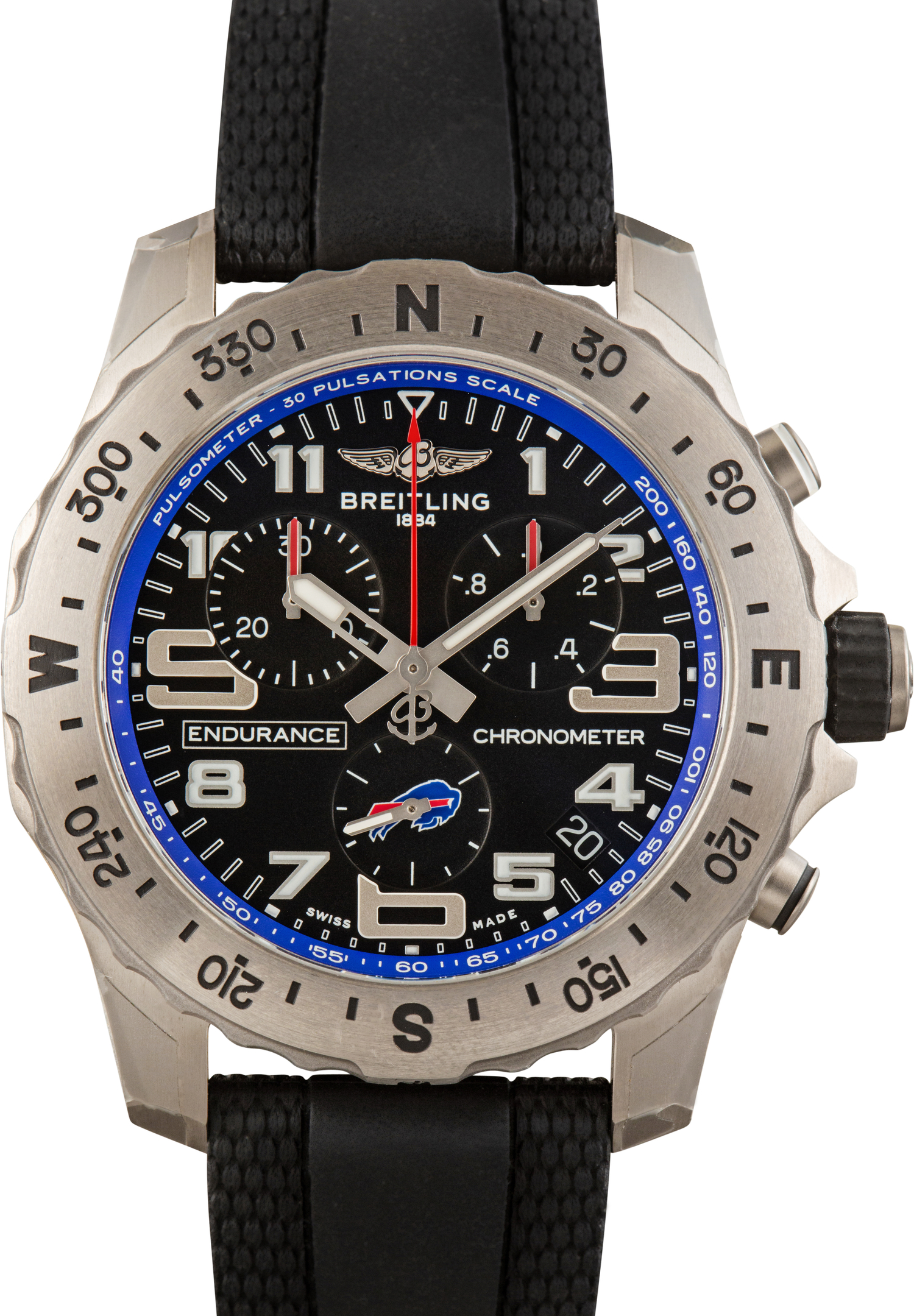 Pre-Owned Breitling Endurance Pro 44 NFL Buffalo Bills Edition Titanium