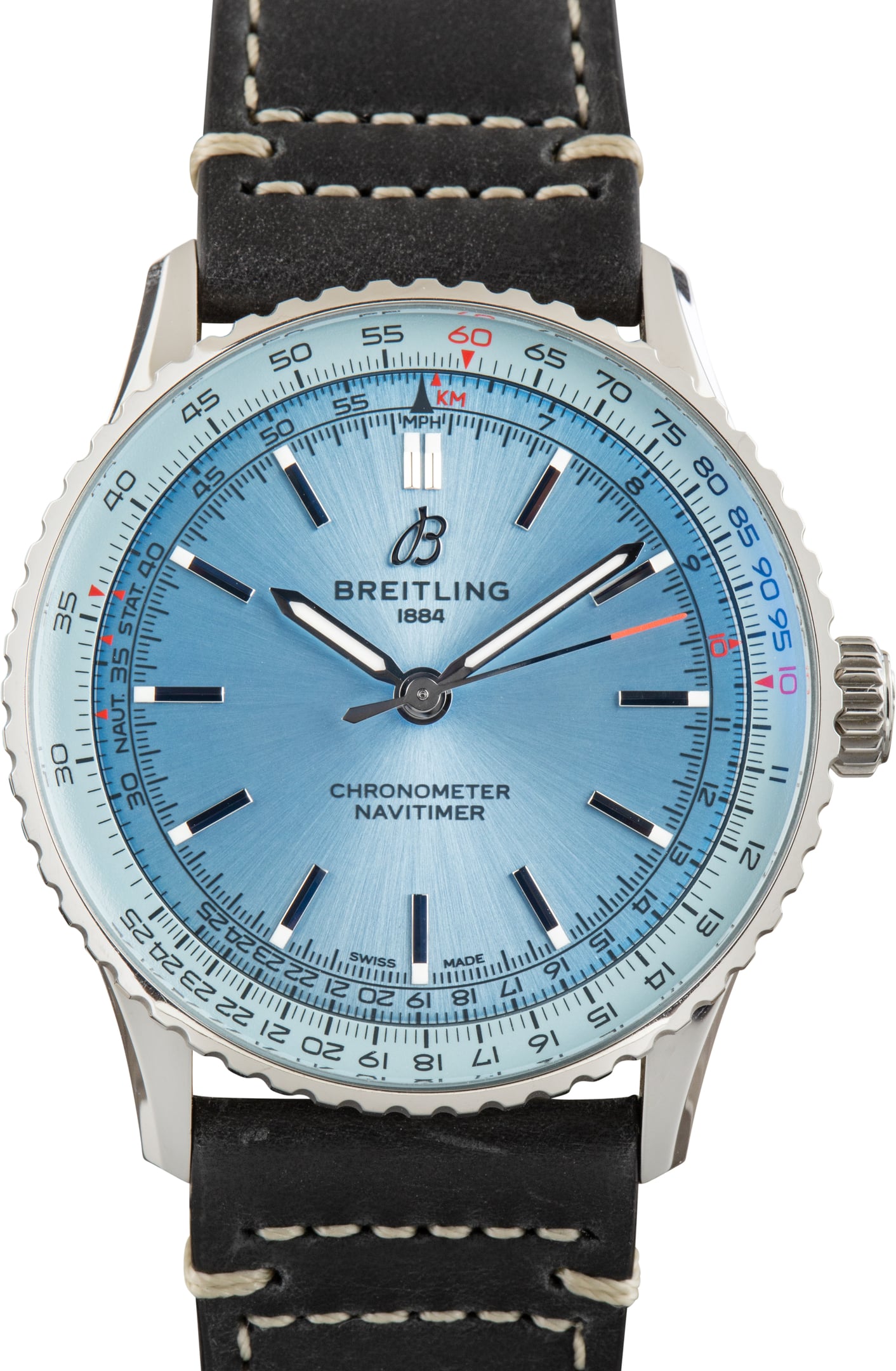 Pre-Owned Stainless Steel Breitling Navitimer Automatic 41 Blue Dial
