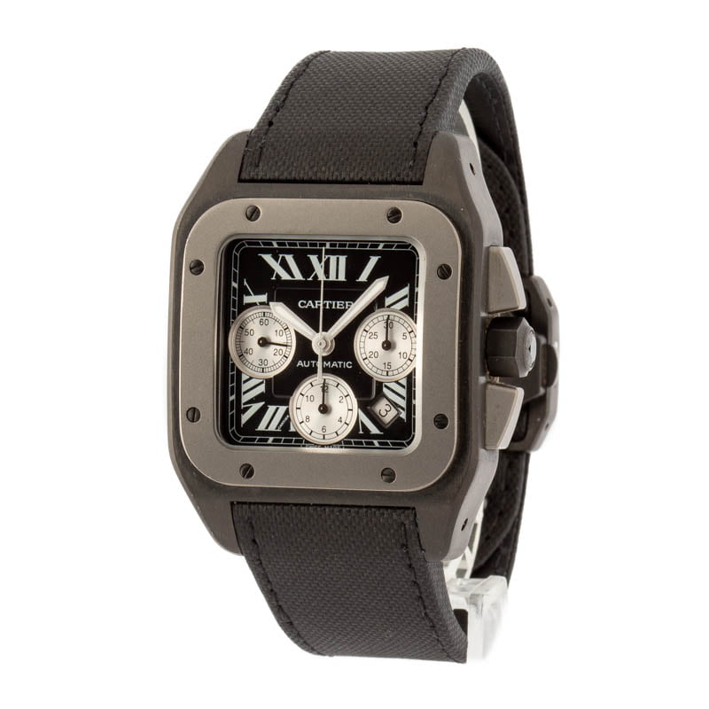 Cartier Santos 100 Carbon Titanium & Steel