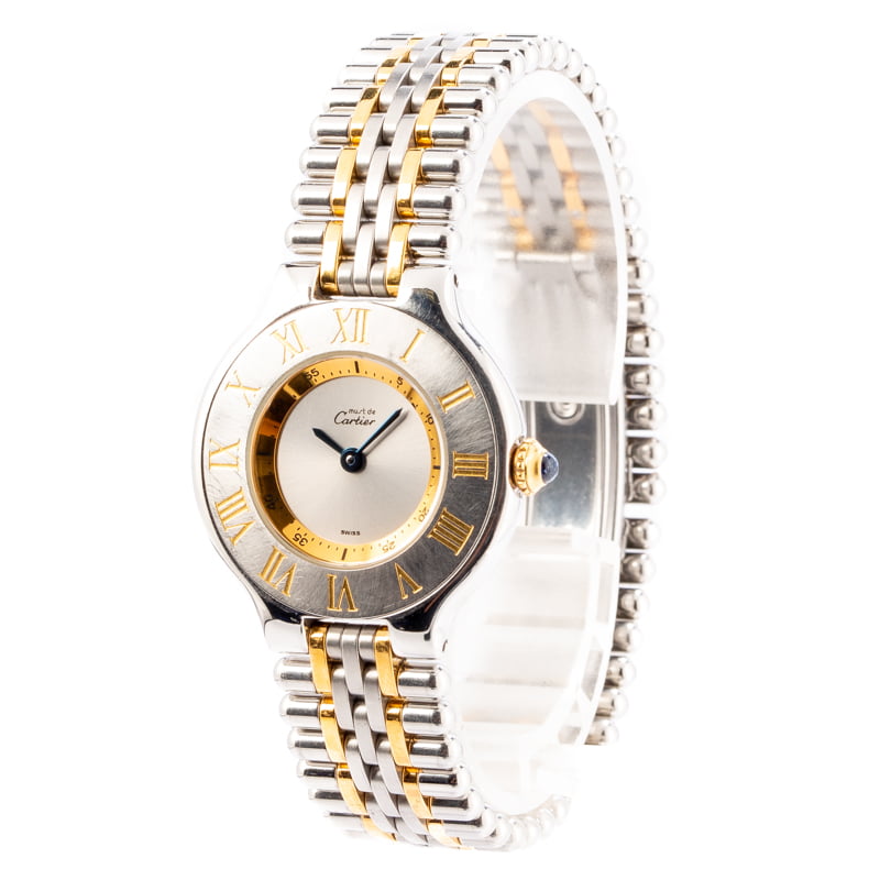 Ladies Cartier Must De 21 Steel & 18k Yellow Gold