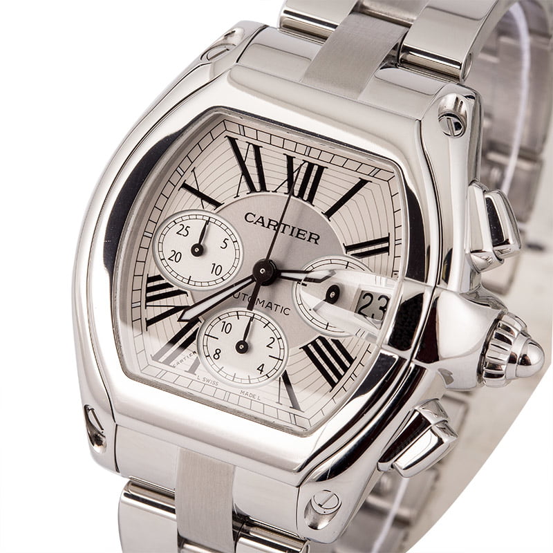 PreOwned Cartier Roadster 2618 Silver Dial