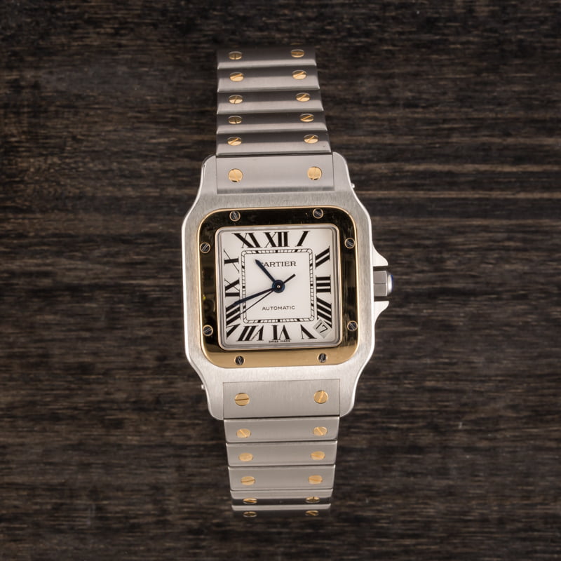 Cartier Santos Galbee Steel & 18k Yellow Gold