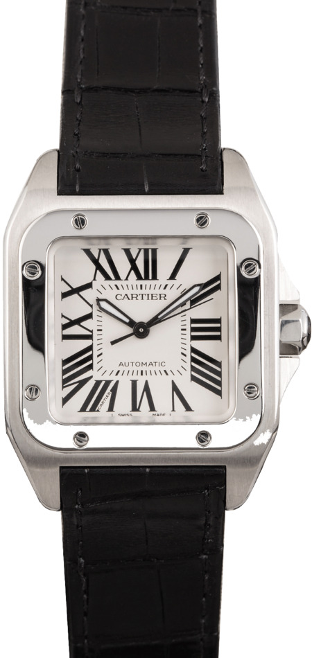 Pre-Owned Cartier Santos 100 Stainless Steel