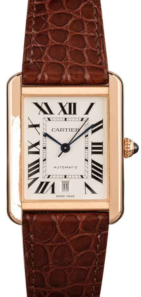 cartier tank solo xl pink gold