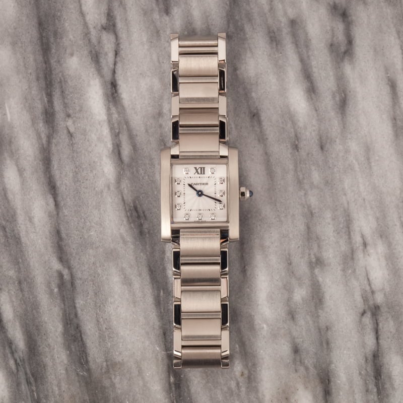 Ladies Cartier Tank Francaise Diamond Dial