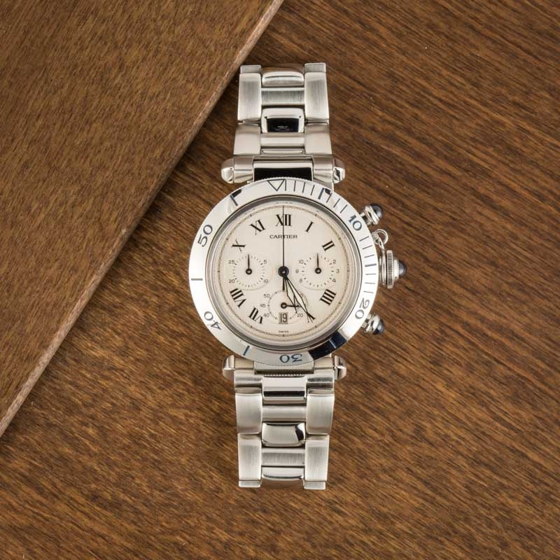 Cartier Pasha Ref W3101855 Stainless Steel