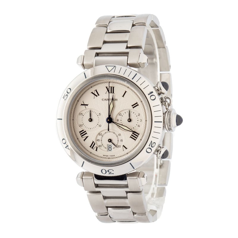 Used Cartier Pasha W31018H3 Silver Dial