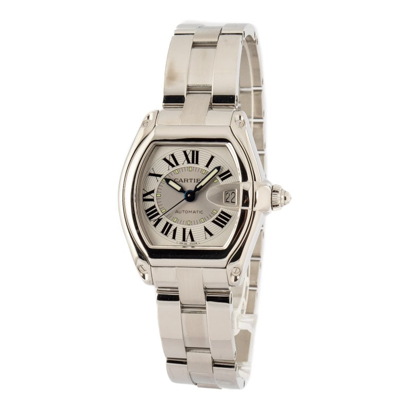 Cartier Roadster Silver Roman Dial