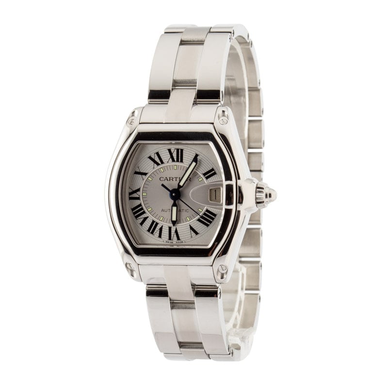 Cartier Roadster W62000V3 Silver Roman Dial
