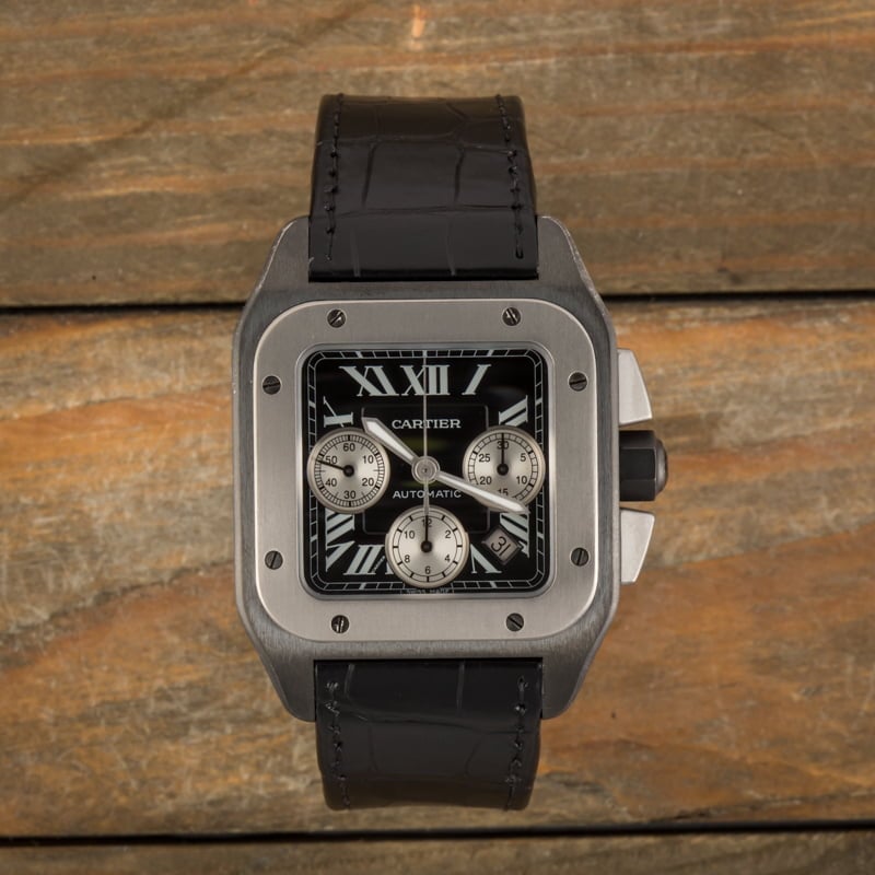 Cartier Santos 100 Carbon Titanium & Steel