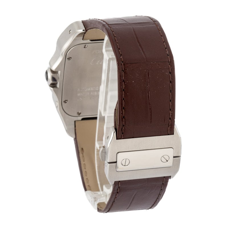Cartier Santos 100 Steel W20073X8 Silver Dial