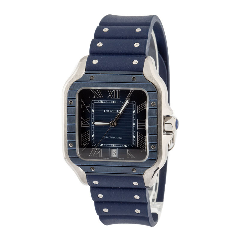 Cartier Santos De Cartier Ref WSSA0048 Blue Dial