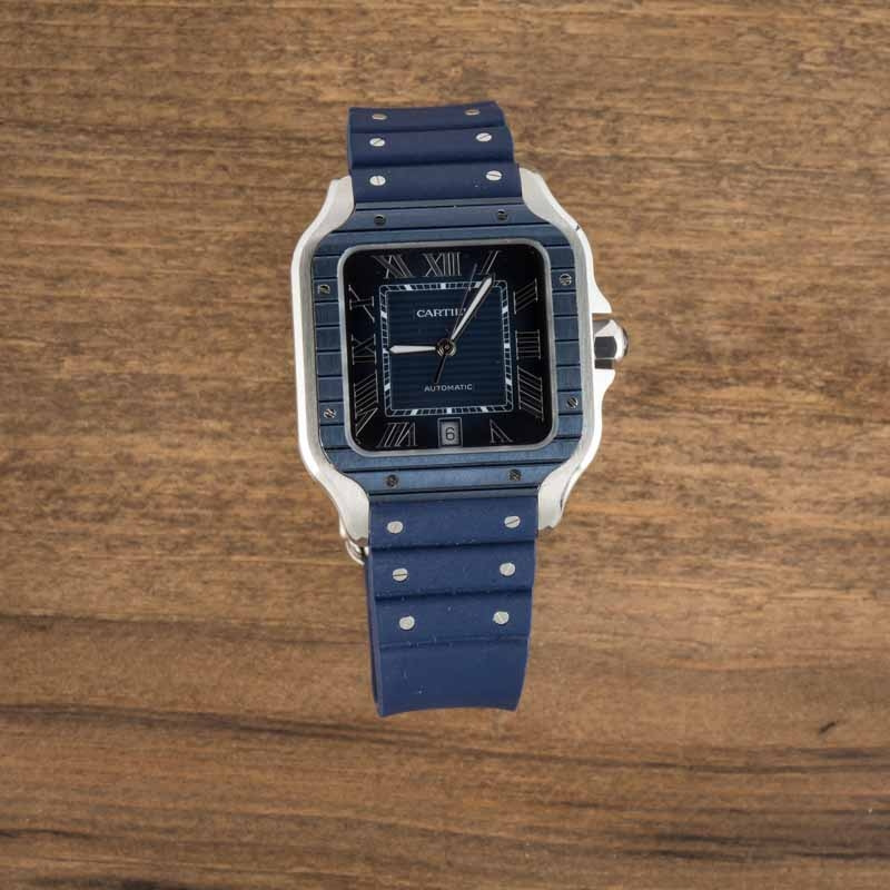 Cartier Santos De Cartier Ref WSSA0048 Blue Dial