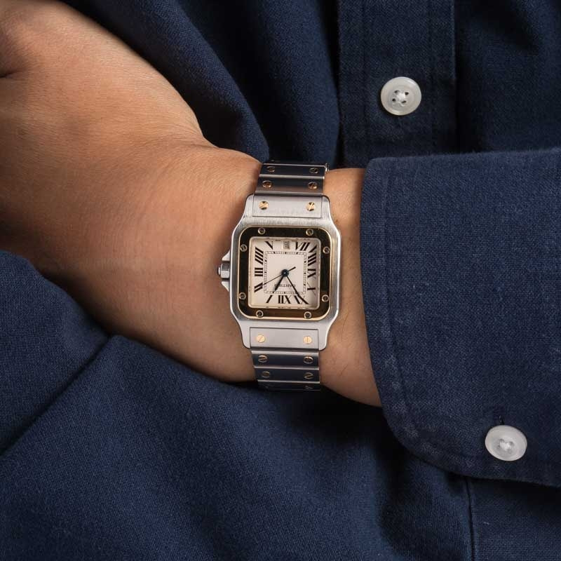 Cartier Santos Galbee W20011C4 Yellow Gold & Stainless Steel