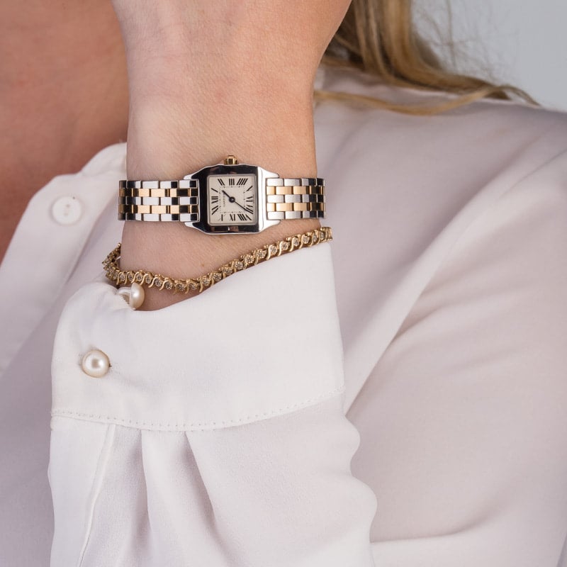 Cartier Santos Demoiselle Stainless Steel & Yellow Gold