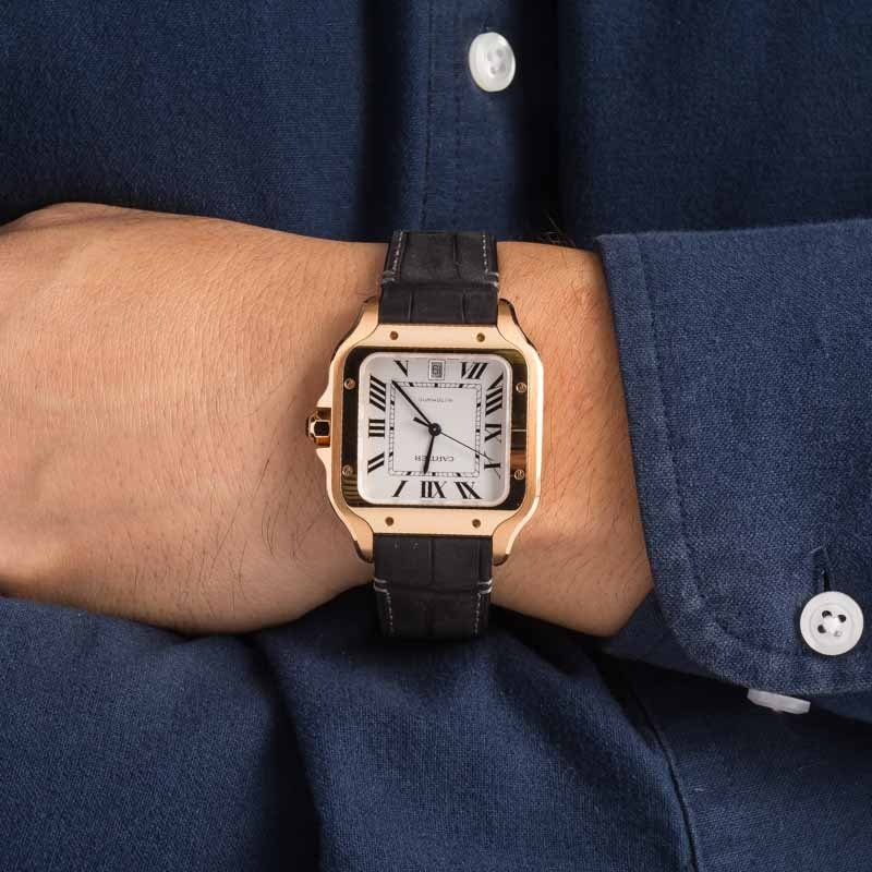 Santos de Cartier WGSA0019 18k Rose Gold Large Model