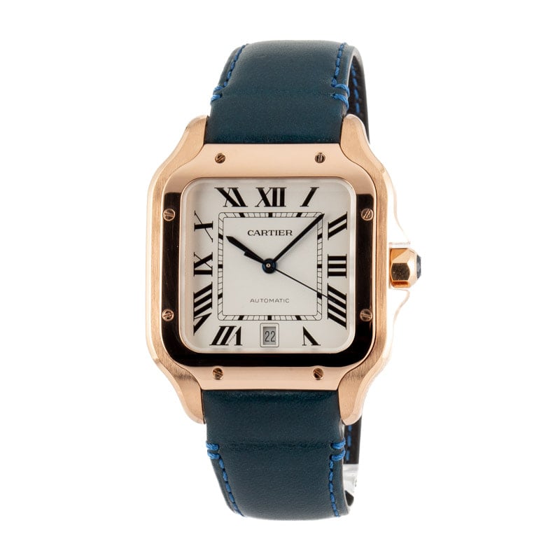 Pre-Owned Santos de Cartier 18k Rose Gold