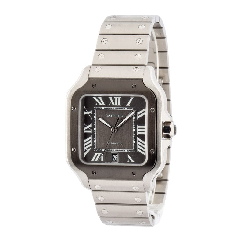 Cartier Santos De Cartier Large Model Grey Dial
