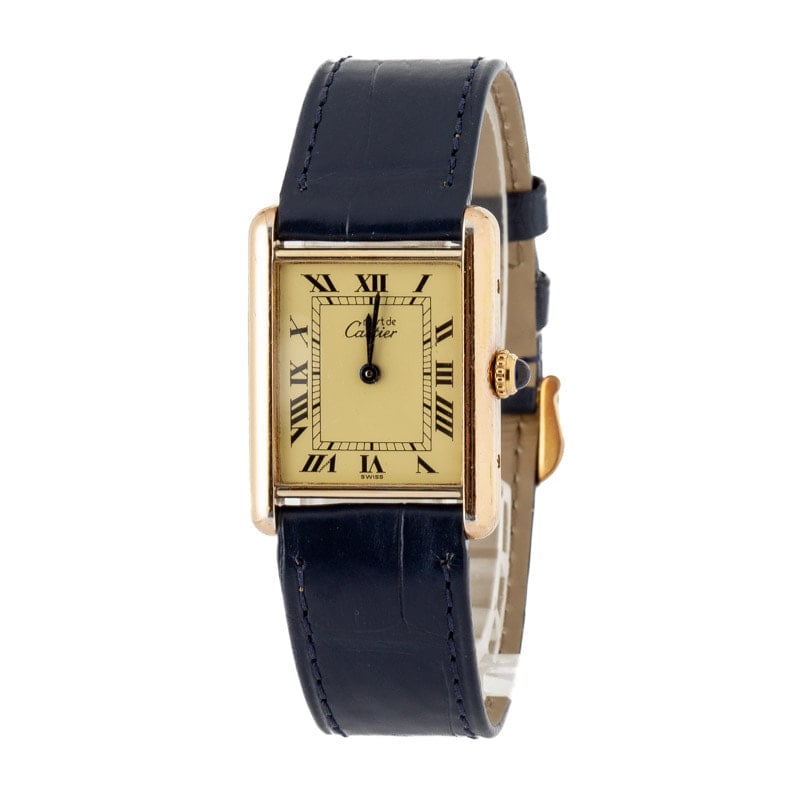 Cartier Tank Vermeil Roman Dial
