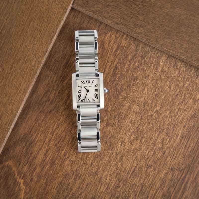 Cartier Tank Francaise Ref W51008Q3 Small Steel Model
