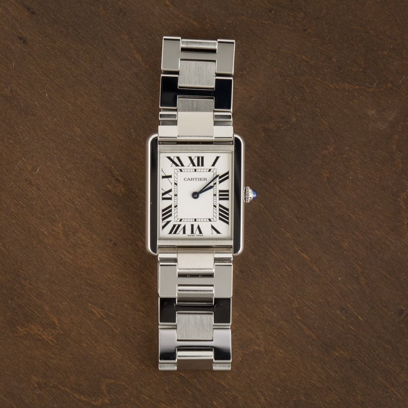 Cartier Tank Solo Ref W5200014 Silver Dial