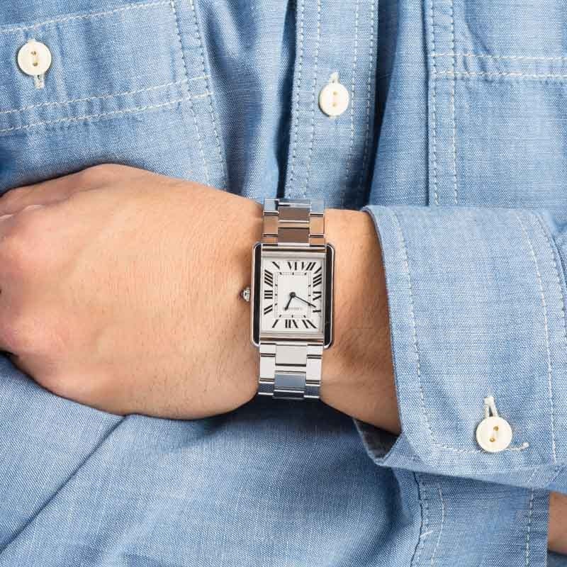 Cartier Tank Solo Ref W5200014 Silver Dial